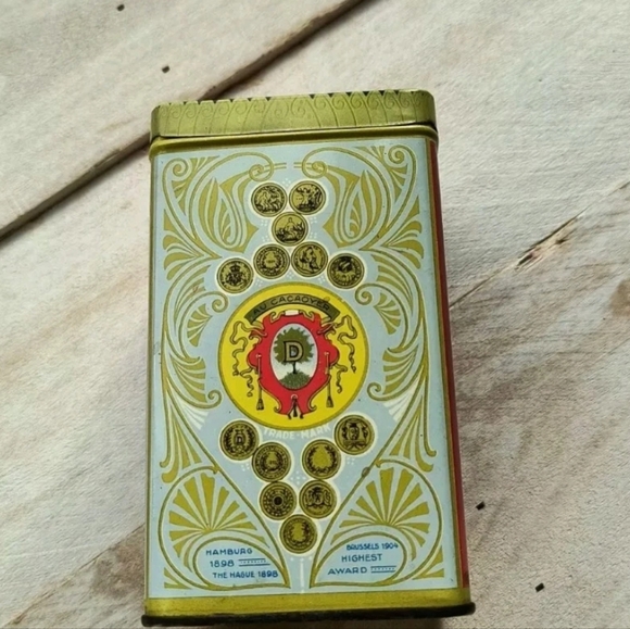 Vintage Droste's Dutch COCOA Embossed Tin HAARLEM HOLLAND 8 OZ - Picture 4 of 6